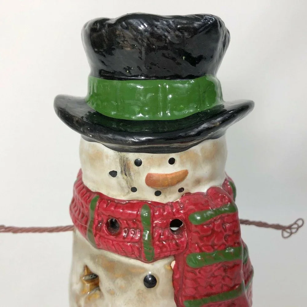 Yankee Candle Snowman Tealight Holder Top Hat‎ 6 IN